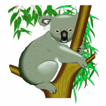 Koala - marsupial vivant d'arbre australien découpage en acrylique