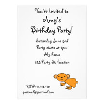 Koala orange mignon cartons d'invitation