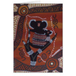 Koala rêvant la carte avec l'histoire de Dreamtime