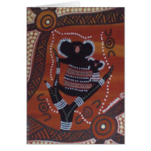 Koala rêvant la carte avec l'histoire de Dreamtime