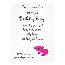 Koala rose mignon cartons d'invitation personnalisés