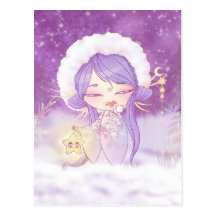 Kokeshi Etoile Carte Postale