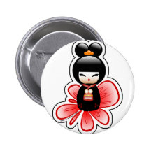 kokeshi-mickey-sfondo-t badges avec agrafe