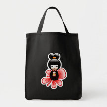 kokeshi-mickey-sfondo-t sacs de toile