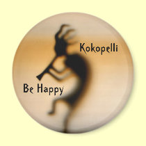 Kokopelli soit aimant inspiré heureux magnets