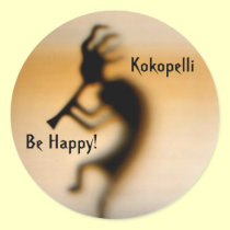 Kokopelli soit autocollant inspiré heureux autocollants