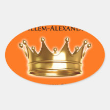 Koning Willem-Alexandre Sticker Ovale