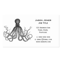 Kraken - poulpe géant noir/Cthulu Cartes De Visite Personnelles