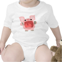 "KROUIK-KROUIK ! ! !" Habillement mignon de bébé d T-shirt