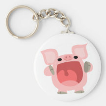 "KROUIK-KROUIK ! ! !" Keychain mignon de porc de b Porte-clé
