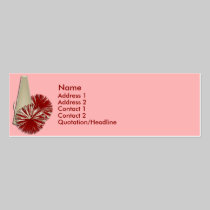 KRW Cheerleading la carte faite sur commande rouge cartes de visite