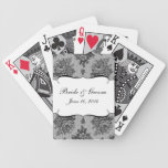 KRW French Black Lace Custom Wedding Favor Cards Poker Deck