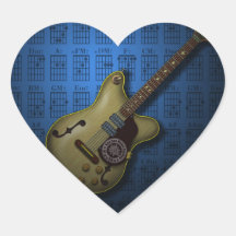 KuuMa Guitar 10 (B) ハート形シールステッカー