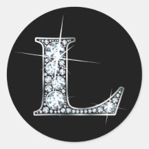 "L" autocollant de Bling de diamant