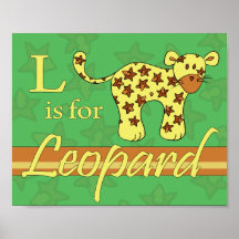 L est pour le léopard (le garçon) posters