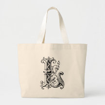 L lettre décorative sacs de toile