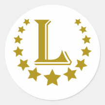 L-Lettre-Étoile-Couronne Adhésif