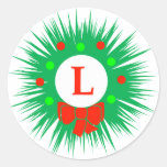 L monogramme (guirlande moderne de Noël) Autocollants