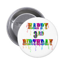 La 3ème police heureuse de cirque d'anniversaire - badges
