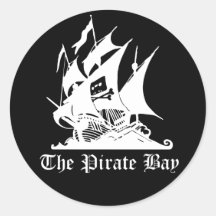 La baie de pirate autocollants ronds