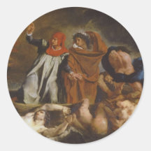 La barque de Dante Autocollants Ronds