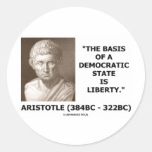 La base d'un état Democratic est citation de liber Adhésifs