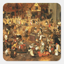 La bataille entre le carnaval et prêtée adhésif