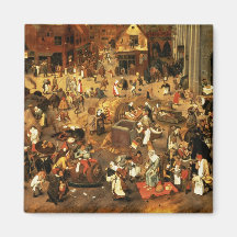 La bataille entre le carnaval et prêtée aimants