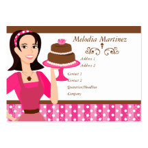 La beauté de gâteau avec s'est levée carte de visite