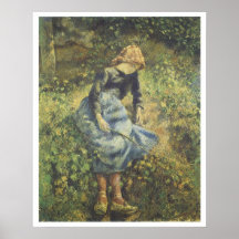 La bergère, Camille Pissarro 1881 Affiche