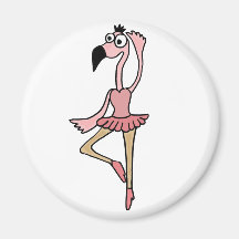 La BG bande dessinée rose de danseuse de ballerine Magnets Pour Réfrigérateur
