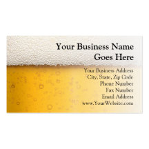 La bière bouillonne plan rapproché modèle de carte de visite
