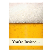La bière bouillonne plan rapproché invitation personnalisée