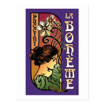 La Boheme, opéra Carte Postale