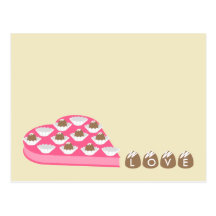La boîte en forme de coeur de Valentine des bonbon Cartes Postales