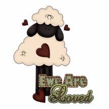 la brebis sont mouton aimé de valentine découpage en acrylique