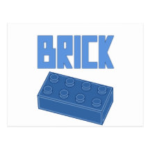 La brique bleue customisent par mon Minifig Cartes Postales