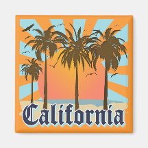 La Californie échoue le coucher du soleil Aimants Pour Réfrigérateur