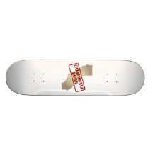 La Californie soutenue - timbre sur la carte Skateboards Customisés