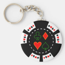 LA CARTE ADAPTE AU JETON DE POKER PORTE-CLEFS