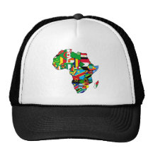 La carte africaine des drapeaux de l'Afrique dans  Casquettes De Camionneur