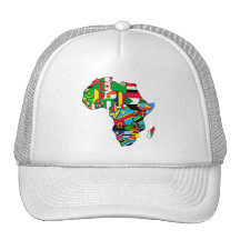 La carte africaine des drapeaux de l'Afrique dans  Casquettes De Camionneur