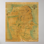 La carte de chevalier de San Francisco Affiche