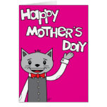 La carte de Mother'sDay du Meow du chat - masquez 