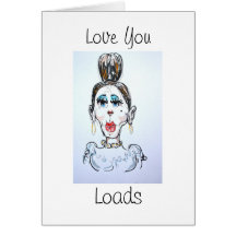La carte de tante Priscilla Love You Loads de fami