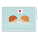 La carte de Valentine d'amour de porc-épic