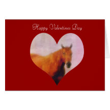 La carte de Valentine de coeur de cheval