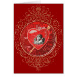 La carte romantique de Valentine de cupidon