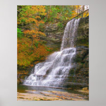 La cascade tombe la Virginie Affiche
