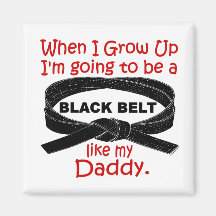 La ceinture noire de KARATÉ aiment mon papa 1 Aimant Pour Réfrigérateur